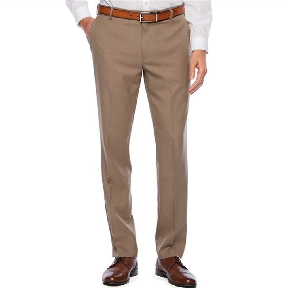 Van Heusen Slim Fit Traveler Taupe Pants